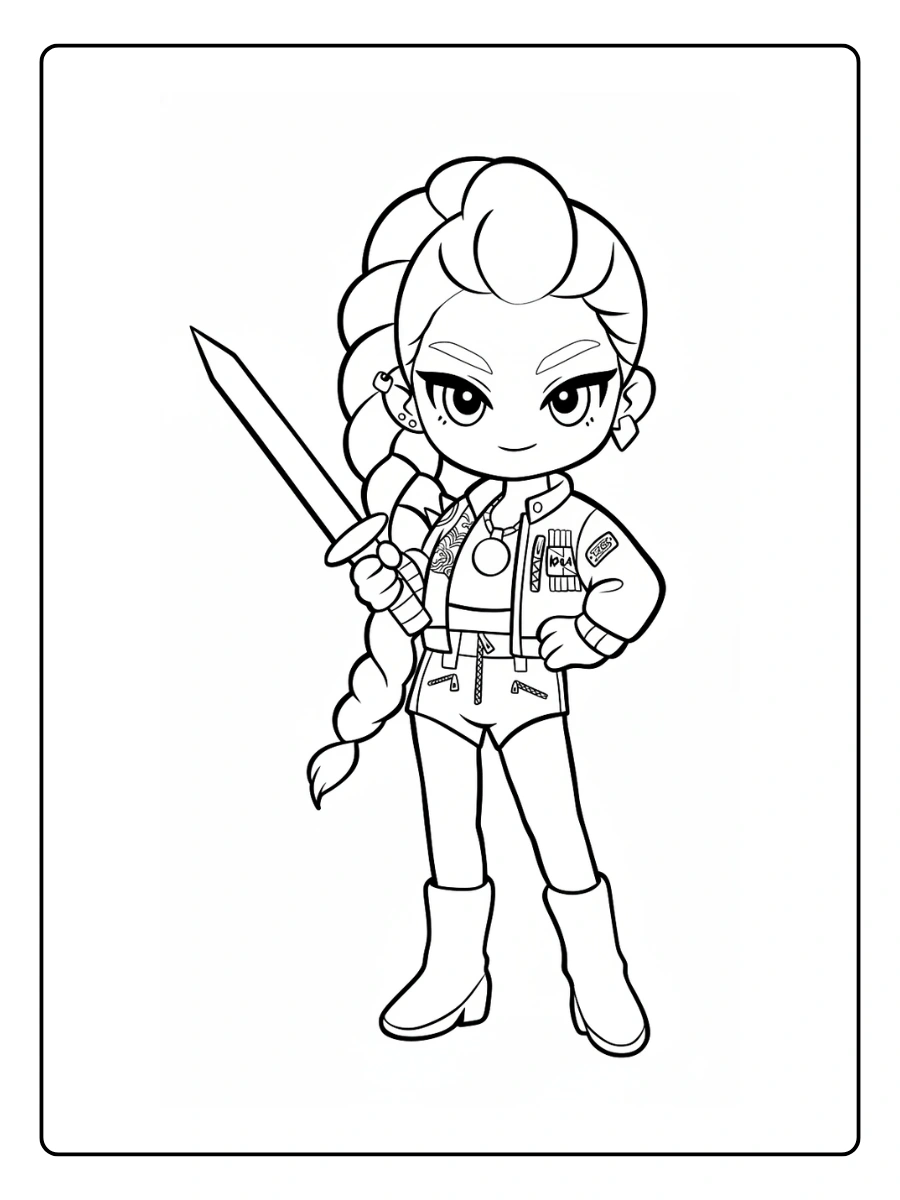 Rumi KPop Demon Hunters Coloriage (44)