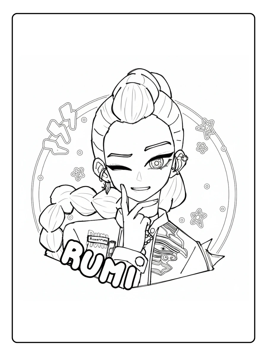 Rumi KPop Demon Hunters Coloriage (46)