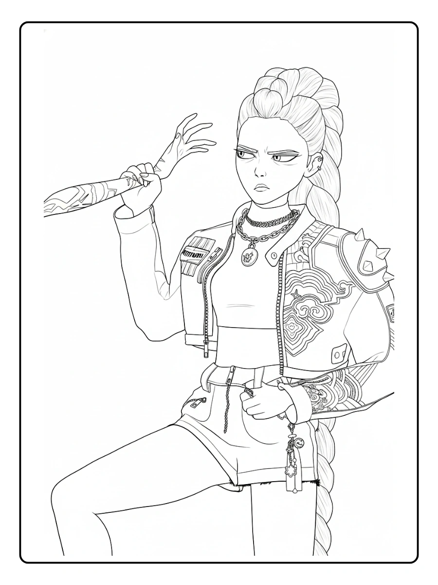 Rumi KPop Demon Hunters Coloriage (48)