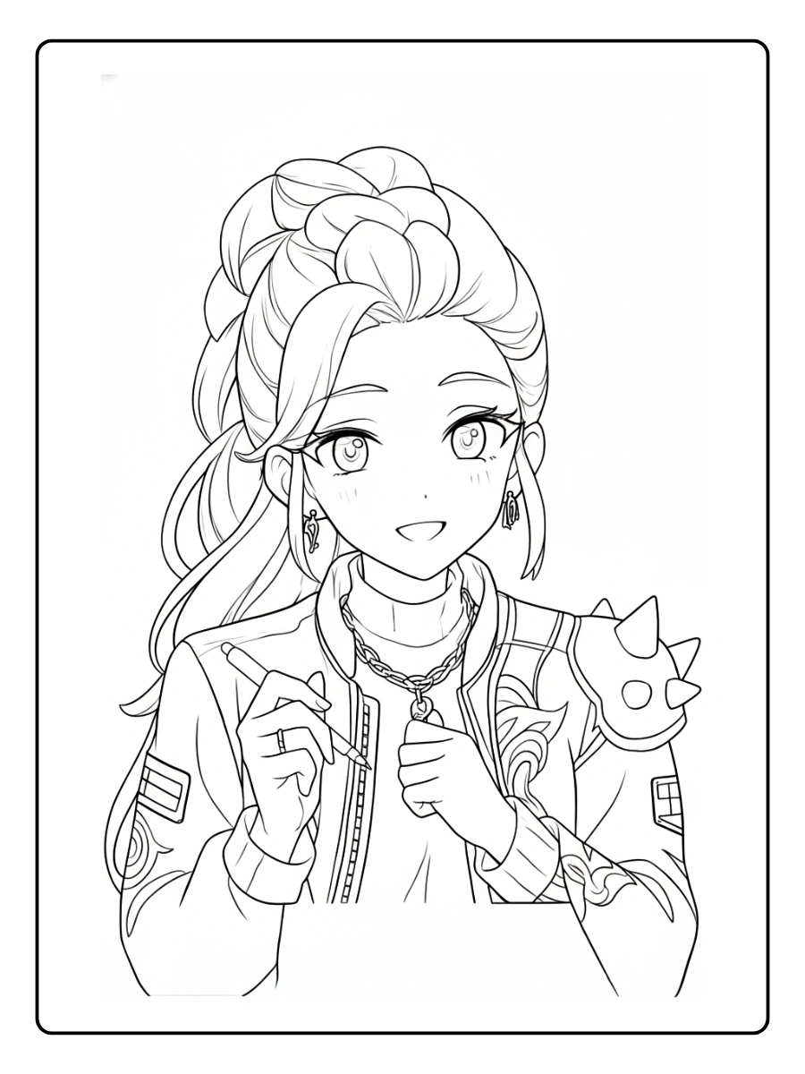 Rumi KPop Demon Hunters Coloriage (50)