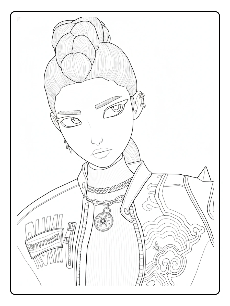 Rumi KPop Demon Hunters Coloriage (53)