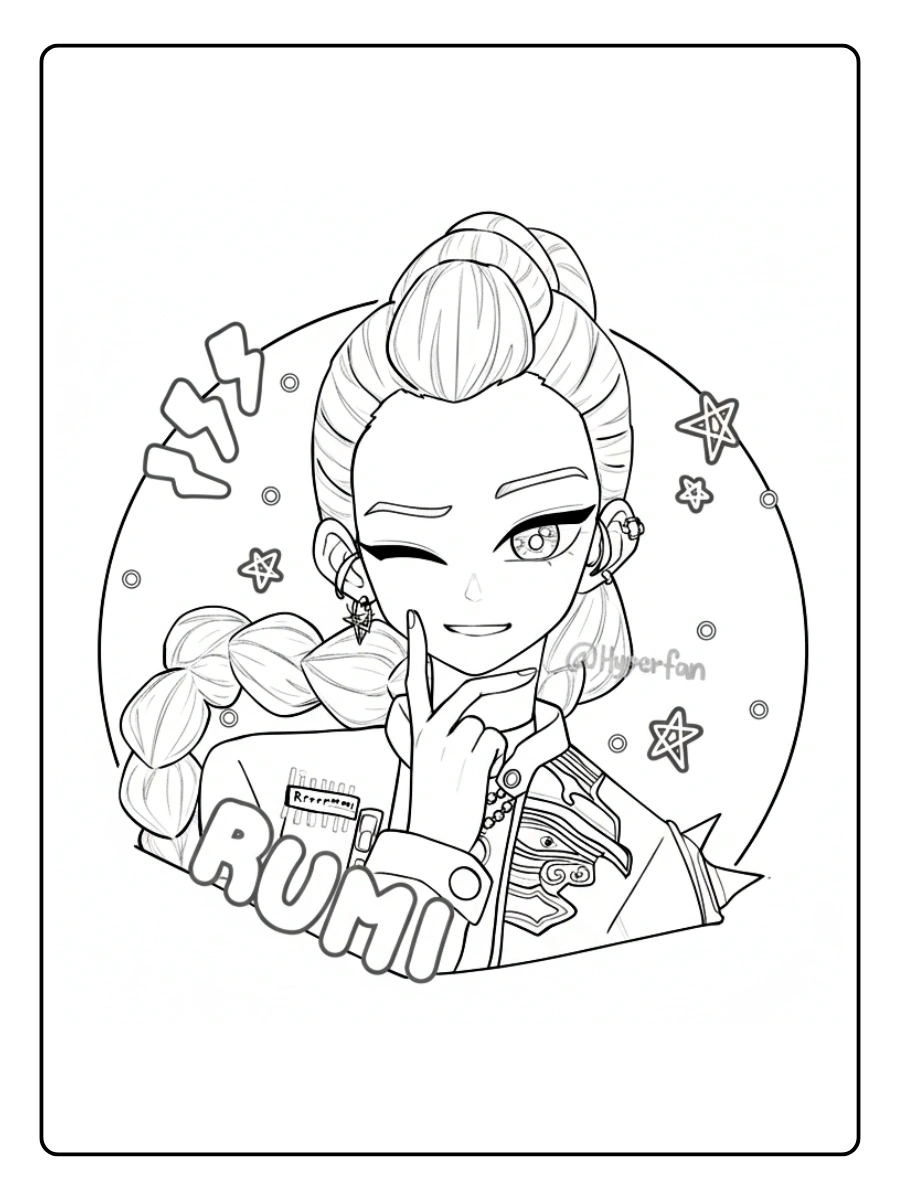 Rumi KPop Demon Hunters Coloriage (54)