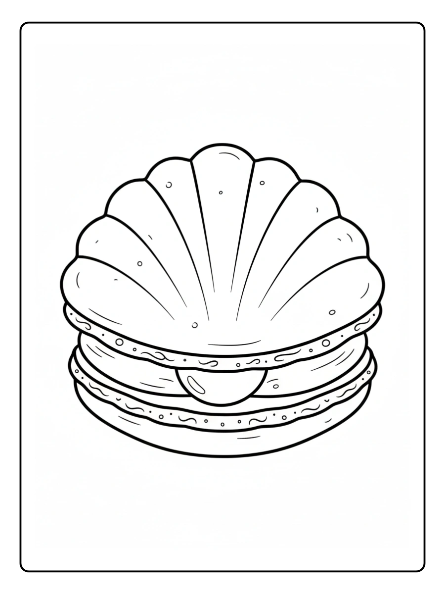 Un macaron en forme de coquillage