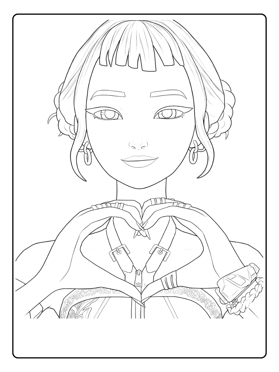 Zoey KPop Demon Hunters Coloring Pages (12)