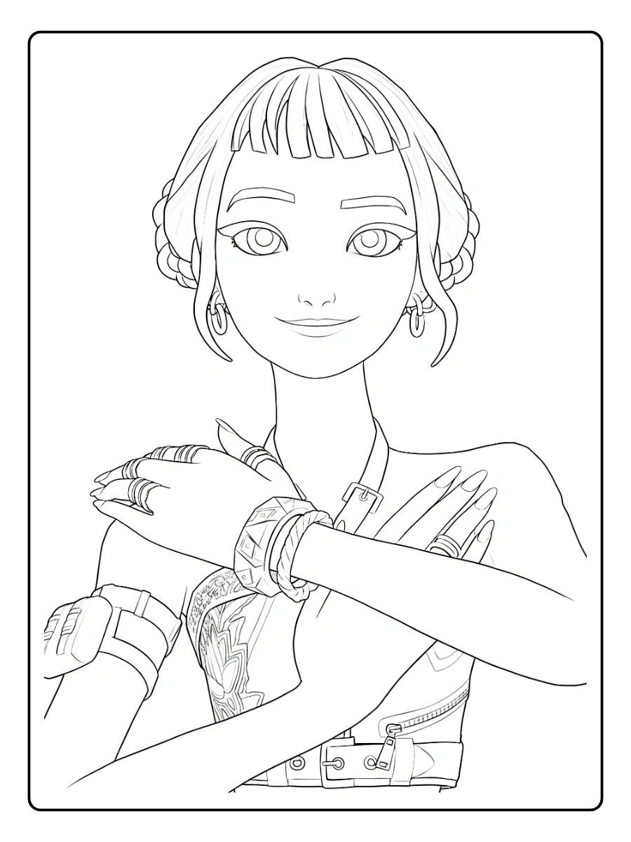 Zoey KPop Demon Hunters Coloring Pages (20)