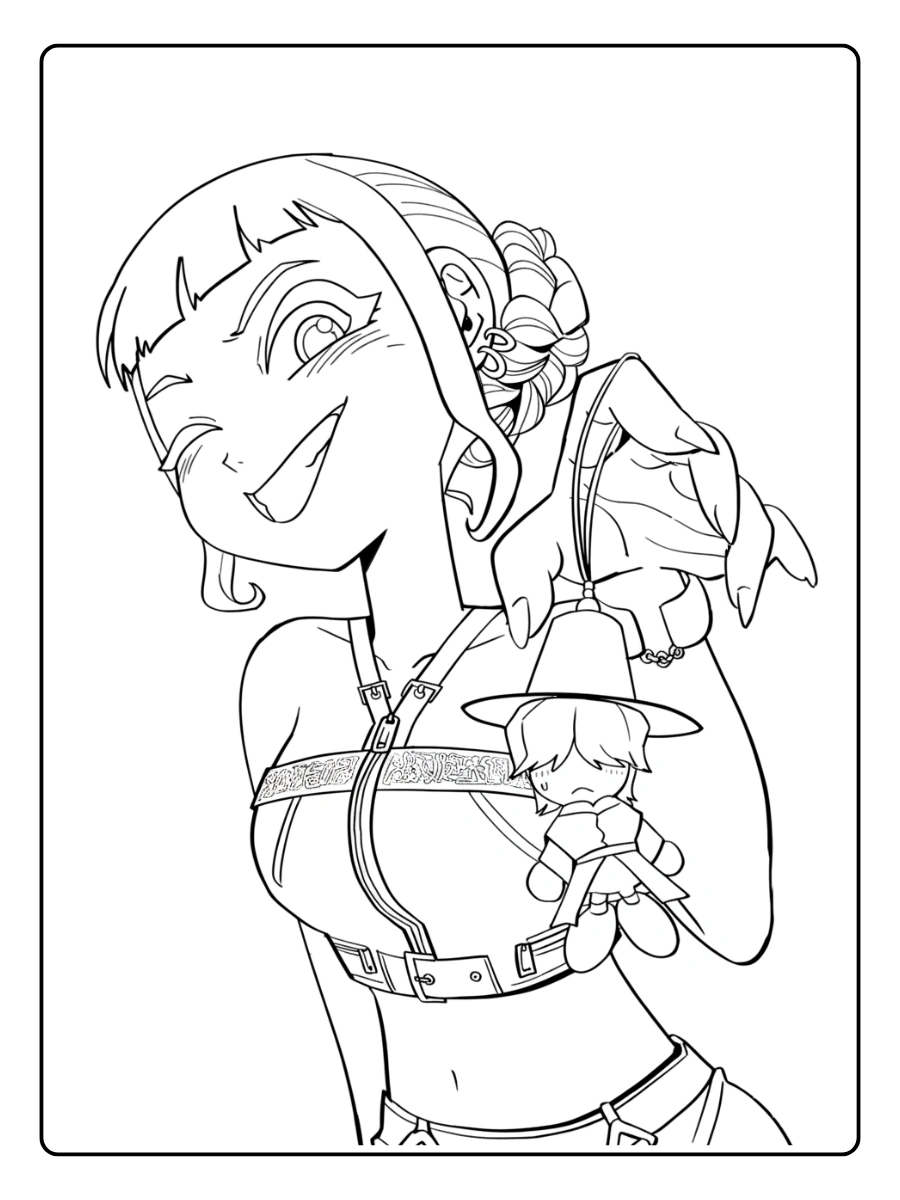 Zoey KPop Demon Hunters Coloring Pages (3)