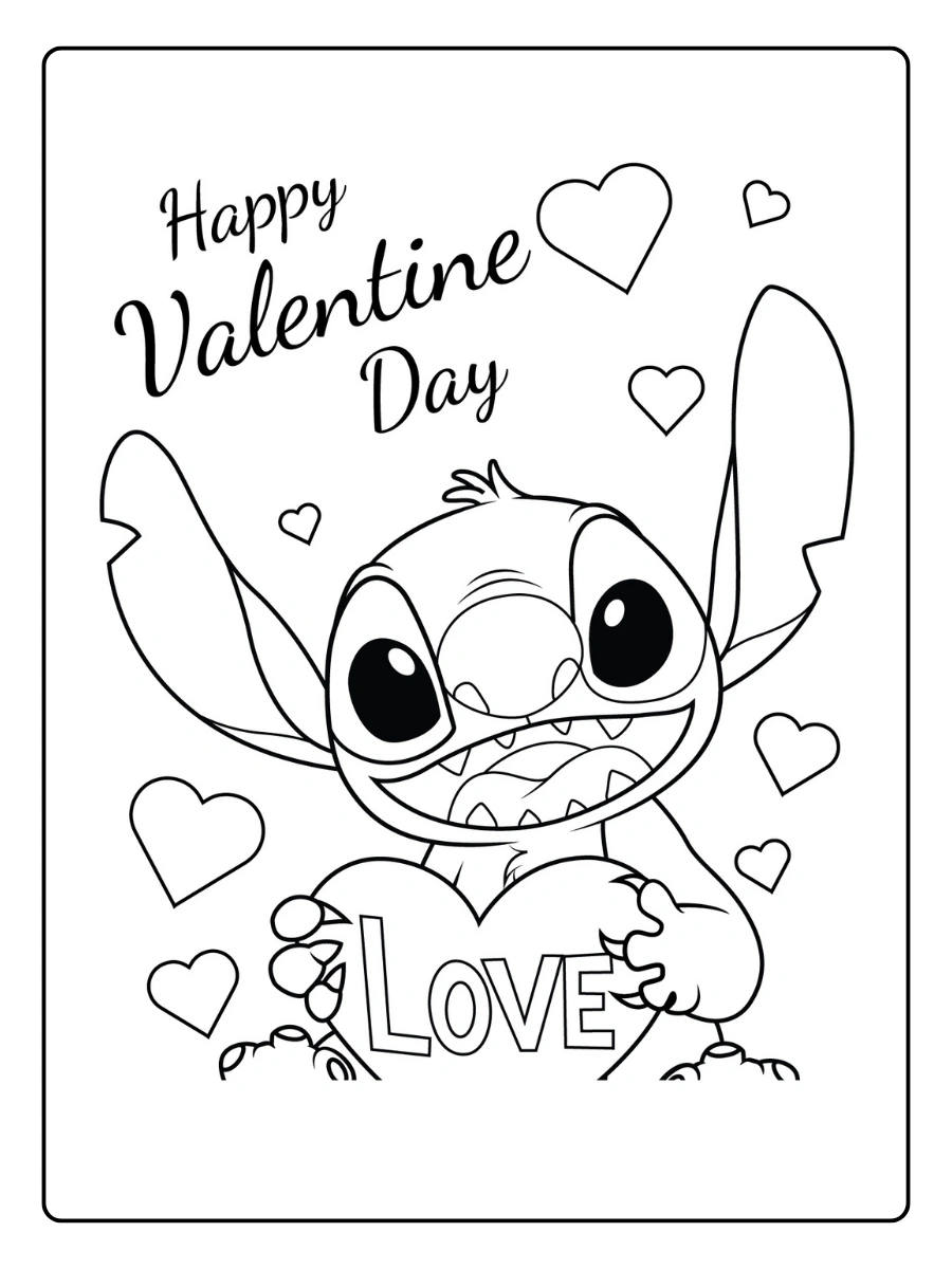 amoureux coloriage stitch et angel (3)