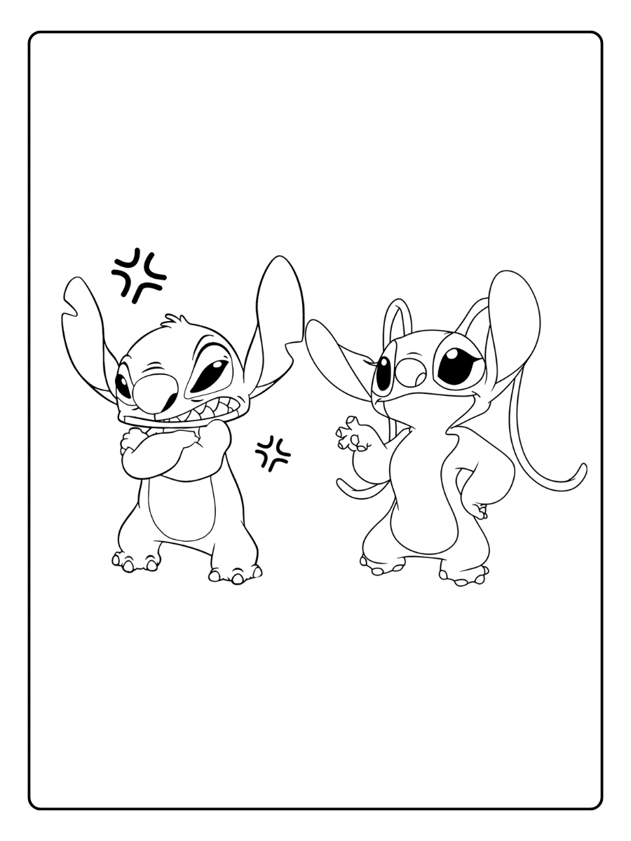 amoureux coloriage stitch et angel (5)