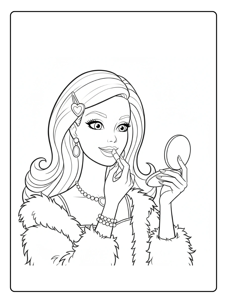 Coloriage Coloriage Barbie (Dessins Gratuits à Imprimer) 1 barbie coloriage (4)