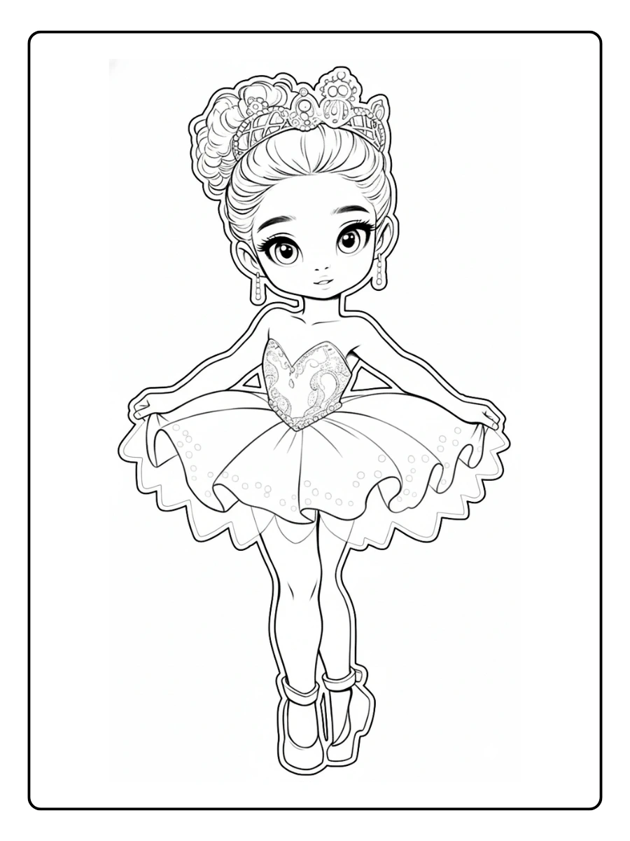 Coloriage Danseuse Étoile (Dessins de Ballerines Gratuit) 1 coloriage danseuse (9)