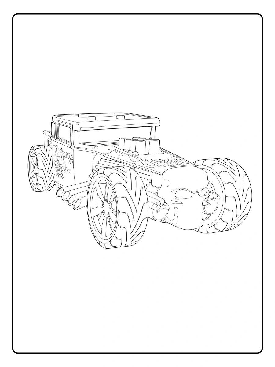 15 Coloriage Hot Wheels PDF Gratuit Imprimer 