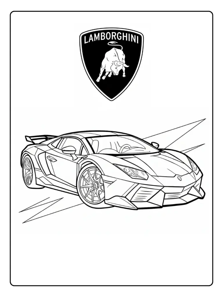 Coloriage Gratuit à Imprimer – Dessins à Colorier PDF & PNG 87 coloriage lamborghini (3)