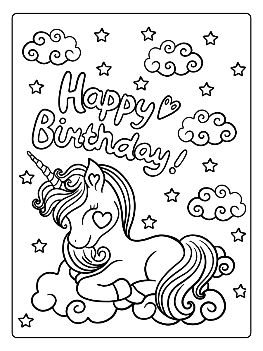 coloriage licorne anniversaire (10)