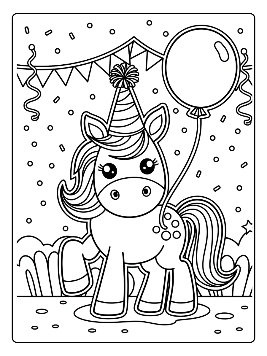 coloriage licorne anniversaire (11)