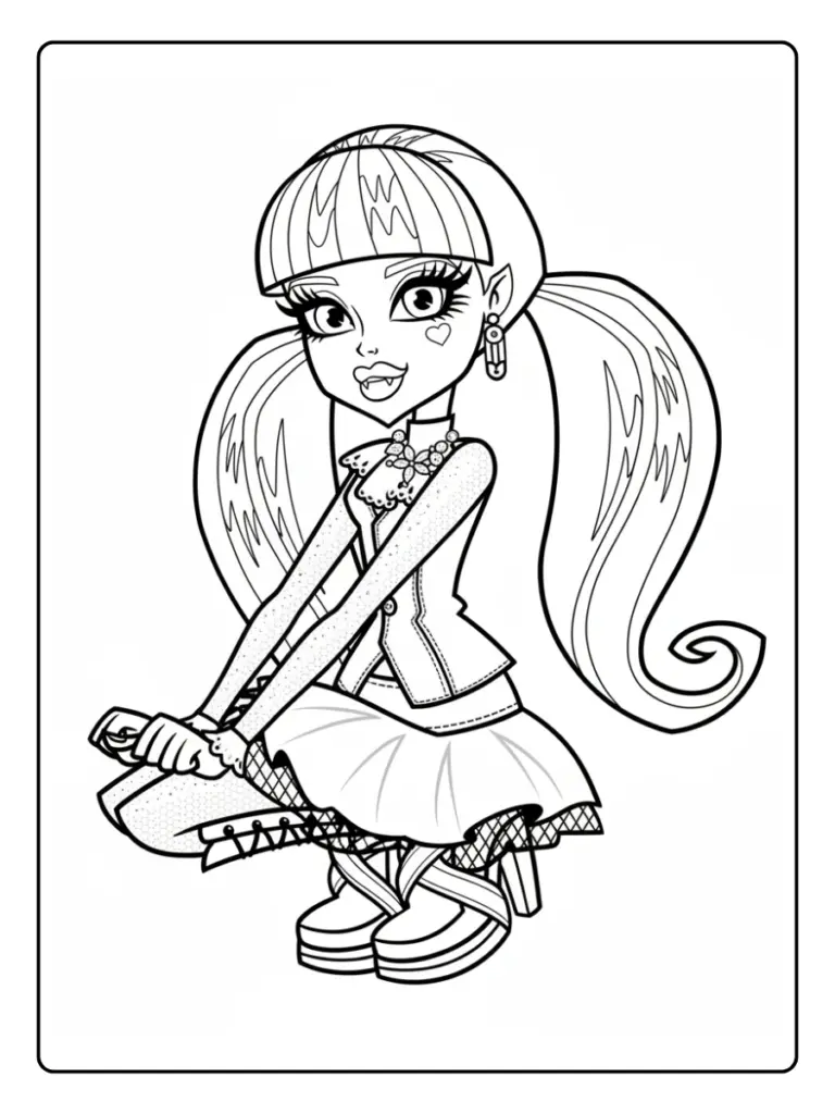 Coloriage Gratuit à Imprimer – Dessins à Colorier PDF & PNG 109 coloriage monster high (9)