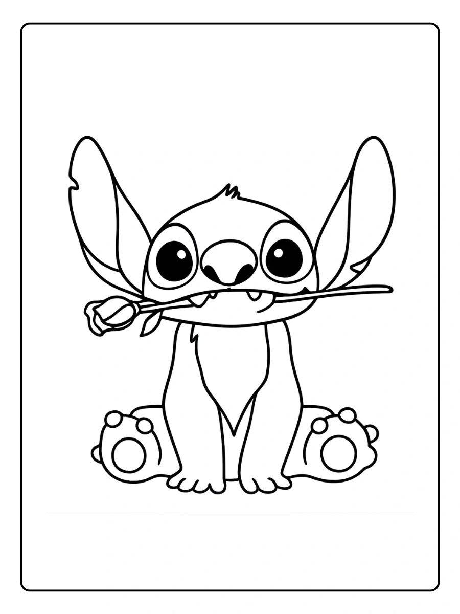 coloriage stitch anniversaire (1)
