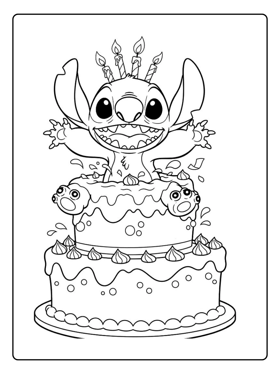 coloriage stitch anniversaire (10)