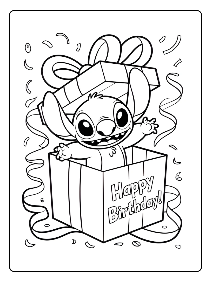 coloriage stitch anniversaire (2)