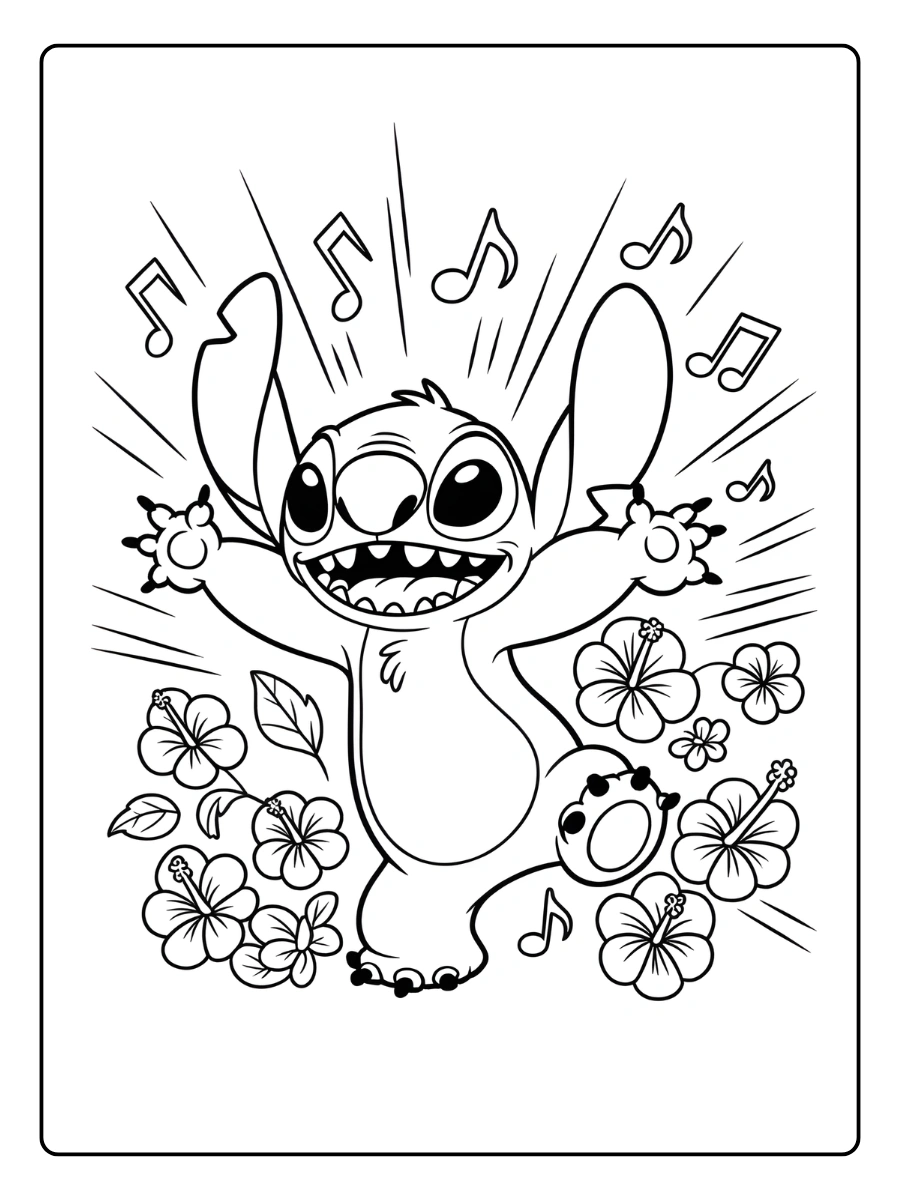 coloriage stitch anniversaire (5)