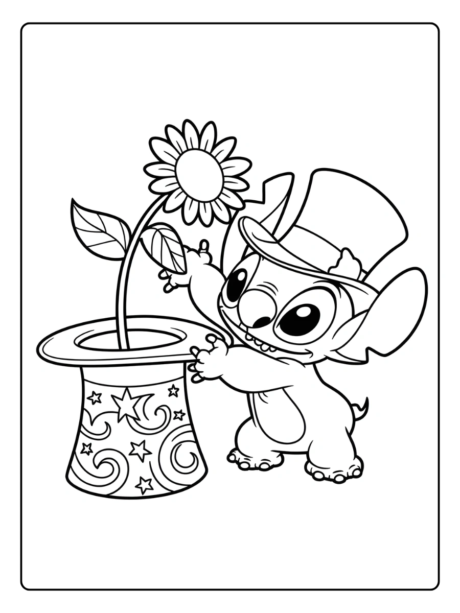 coloriage stitch anniversaire (6)