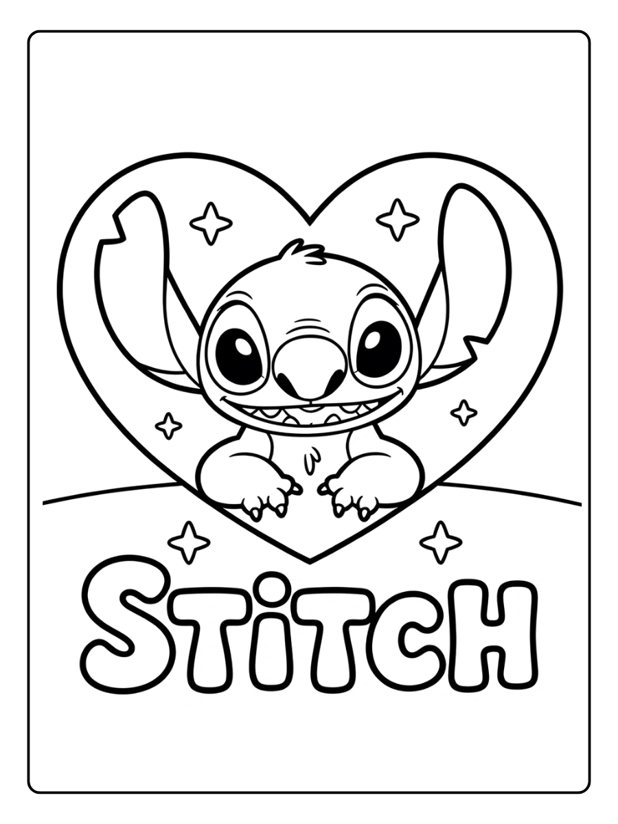 coloriage stitch coeur (11)