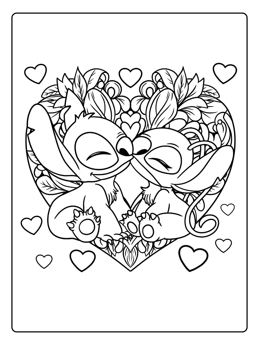 coloriage stitch coeur (12)