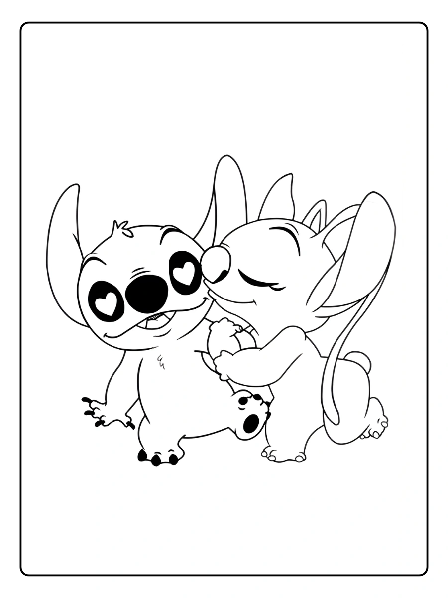 coloriage stitch coeur (2)