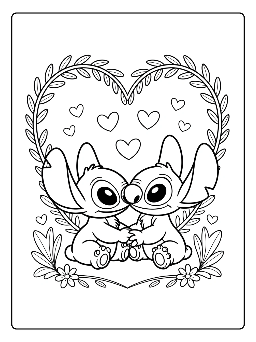 coloriage stitch coeur (3)