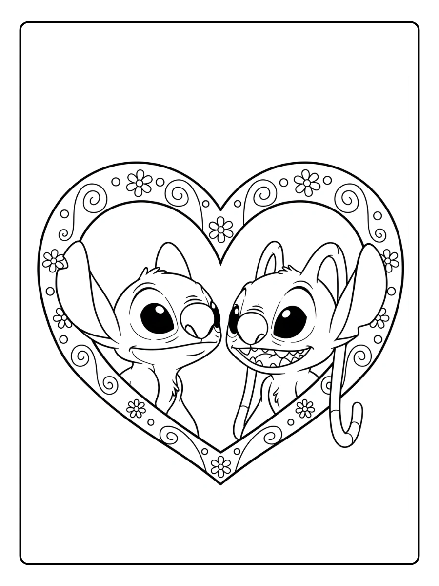 coloriage stitch coeur (4)