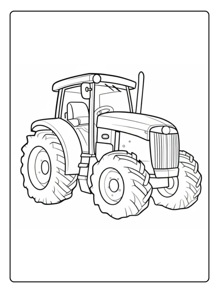Coloriage Gratuit à Imprimer – Dessins à Colorier PDF & PNG 90 coloriage tracteur (1)