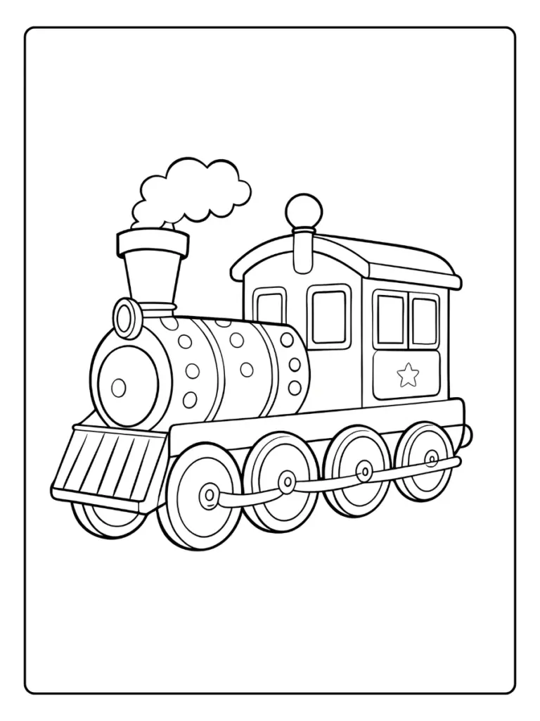 Coloriage Gratuit à Imprimer – Dessins à Colorier PDF & PNG 86 coloriage train (2)