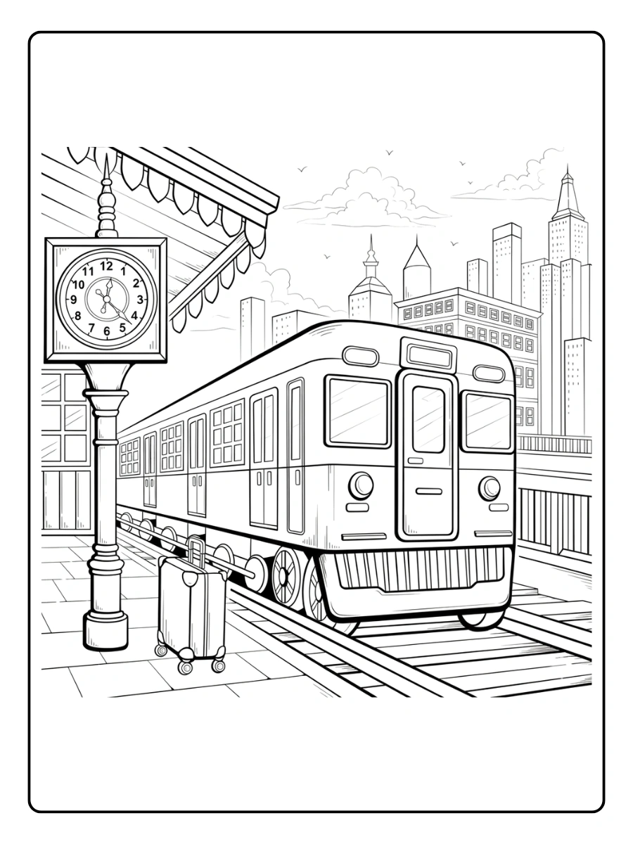 coloriage train (7)