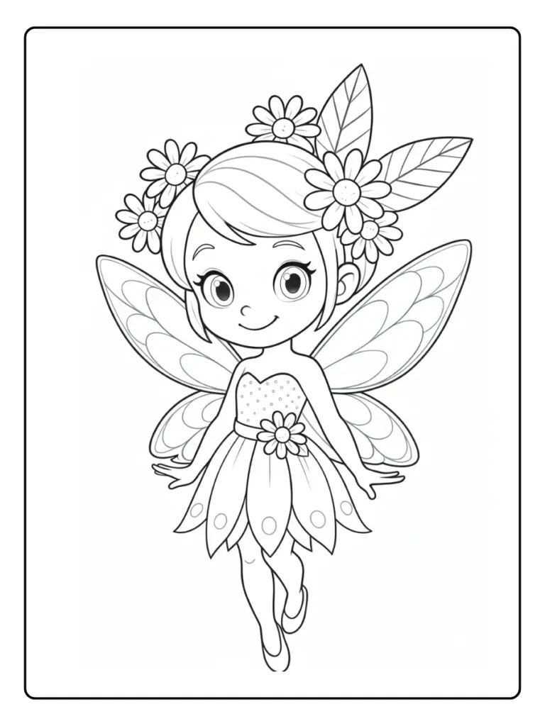 Coloriage Gratuit à Imprimer – Dessins à Colorier PDF & PNG 105 fée coloriage (18)