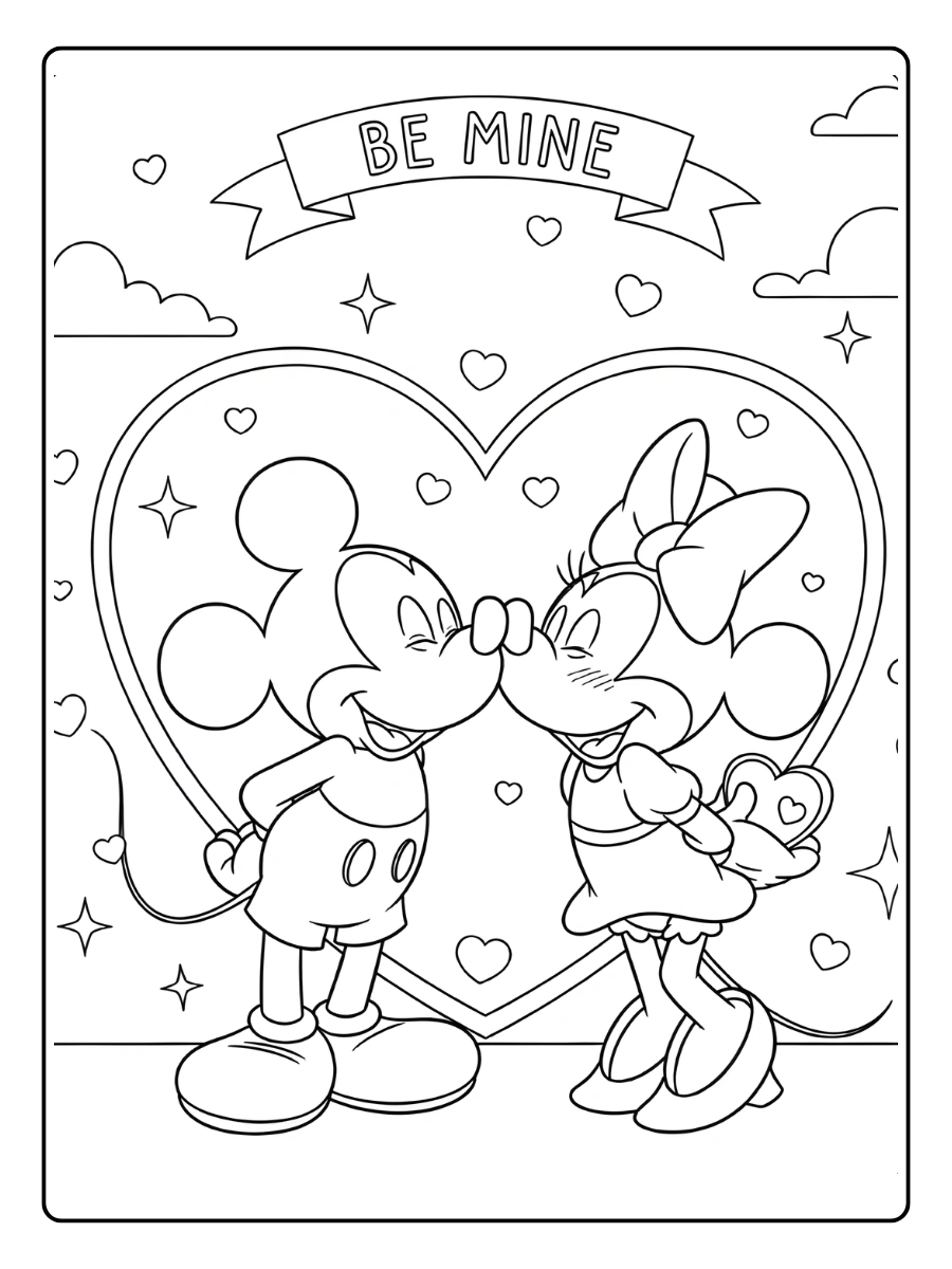 kawaii disney coloriage coeur (2)