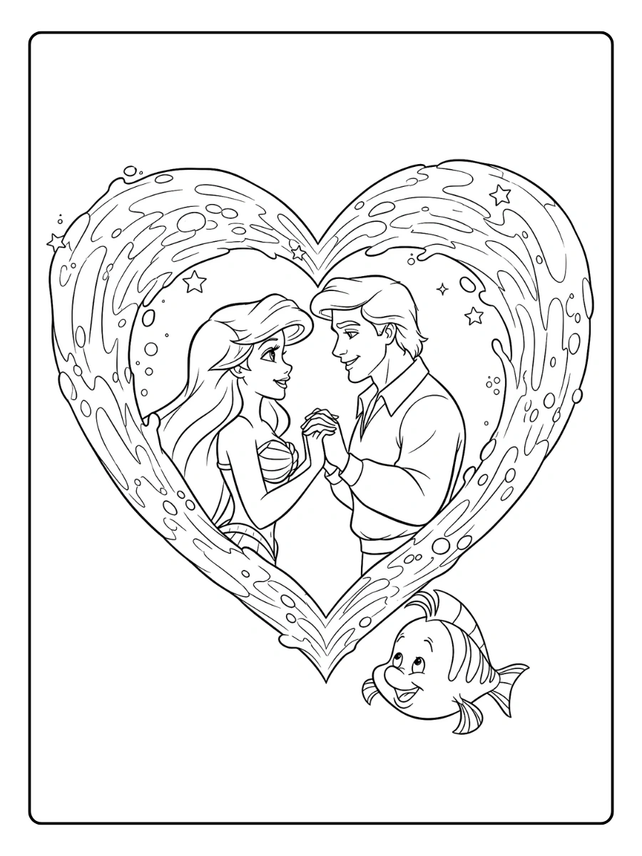 kawaii disney coloriage coeur (4)