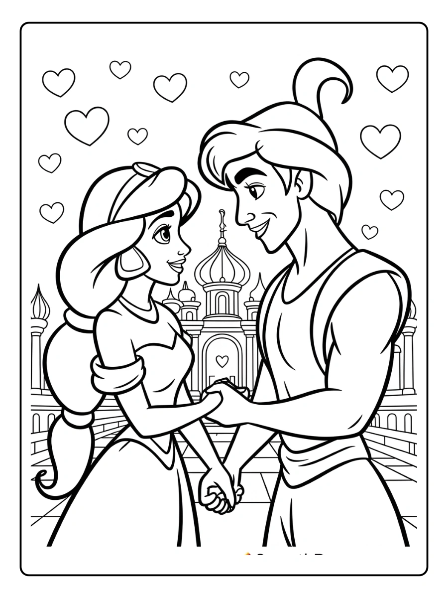kawaii disney coloriage coeur (5)