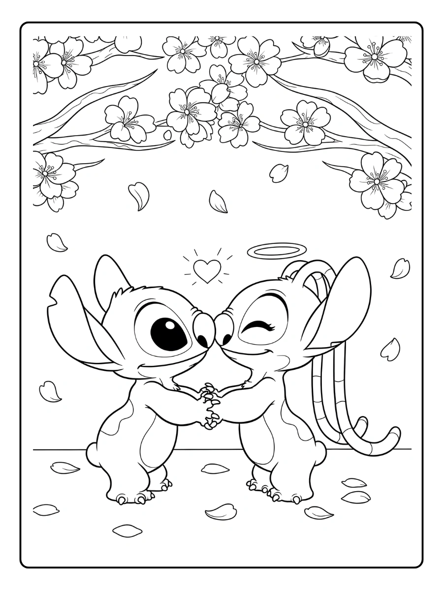 kawaii disney coloriage coeur (7)
