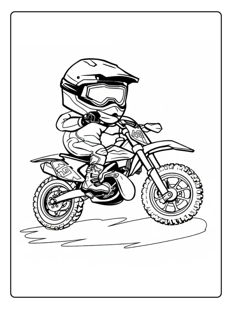 Coloriage Gratuit à Imprimer – Dessins à Colorier PDF & PNG 91 moto coloriage (9)