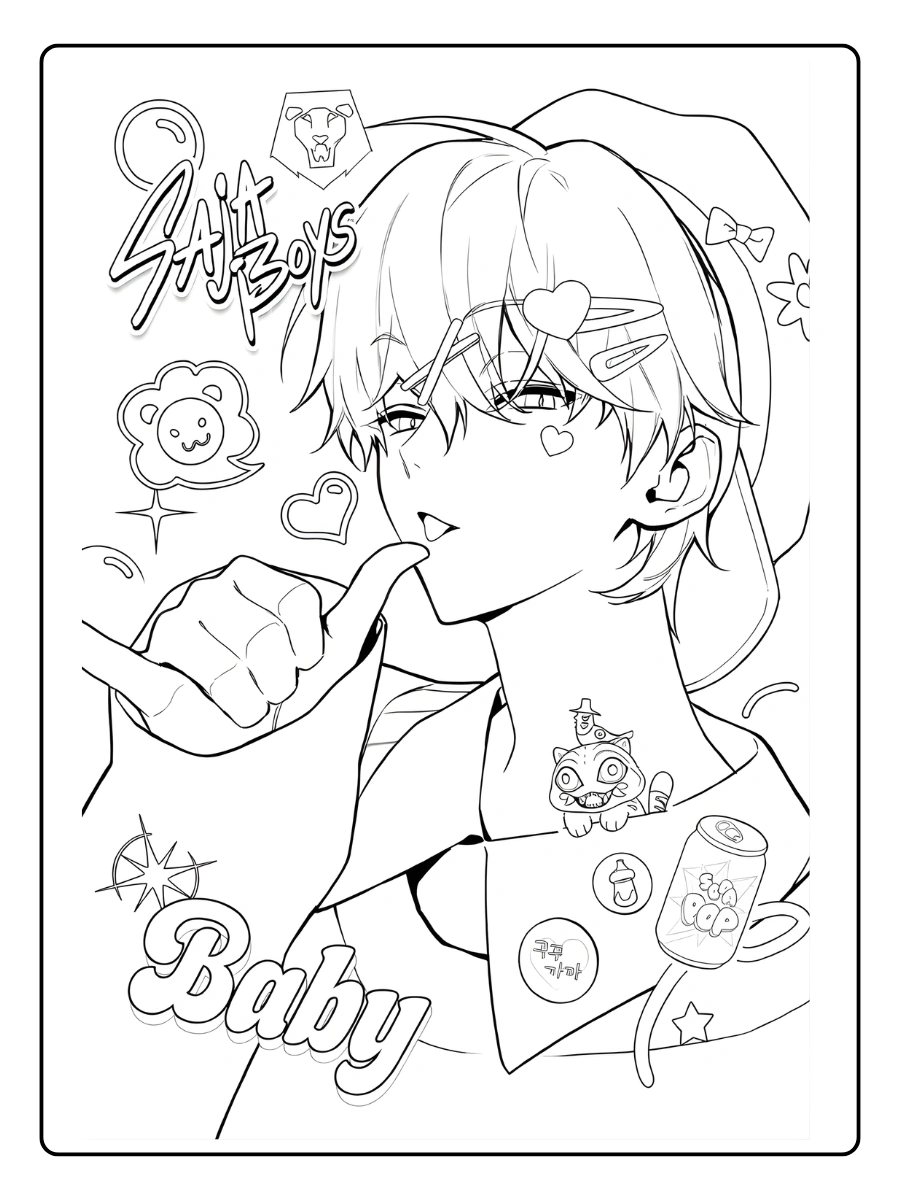 Baby Saja Coloriage (8)