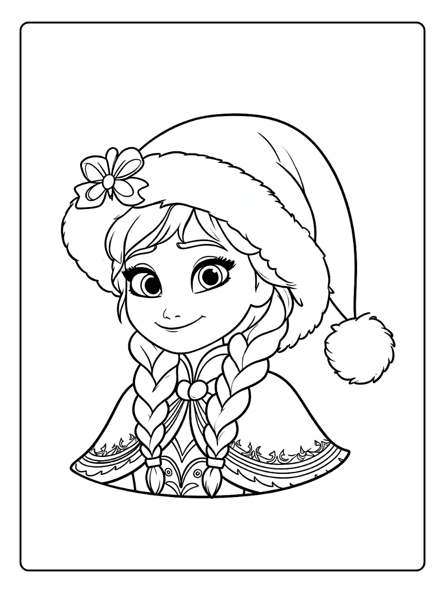 Coloriage Anna Reine des Neiges (5)