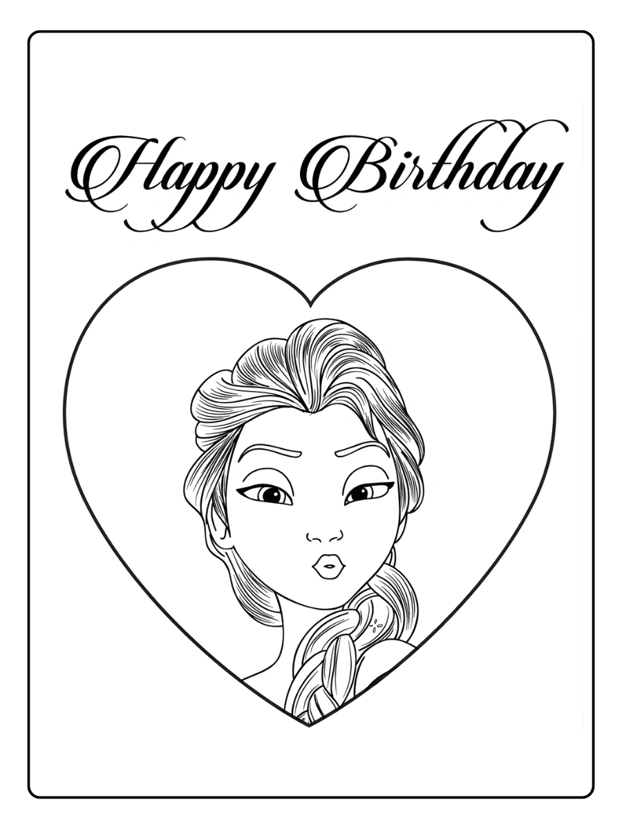 Coloriage Anniversaire Reine des Neiges (3)