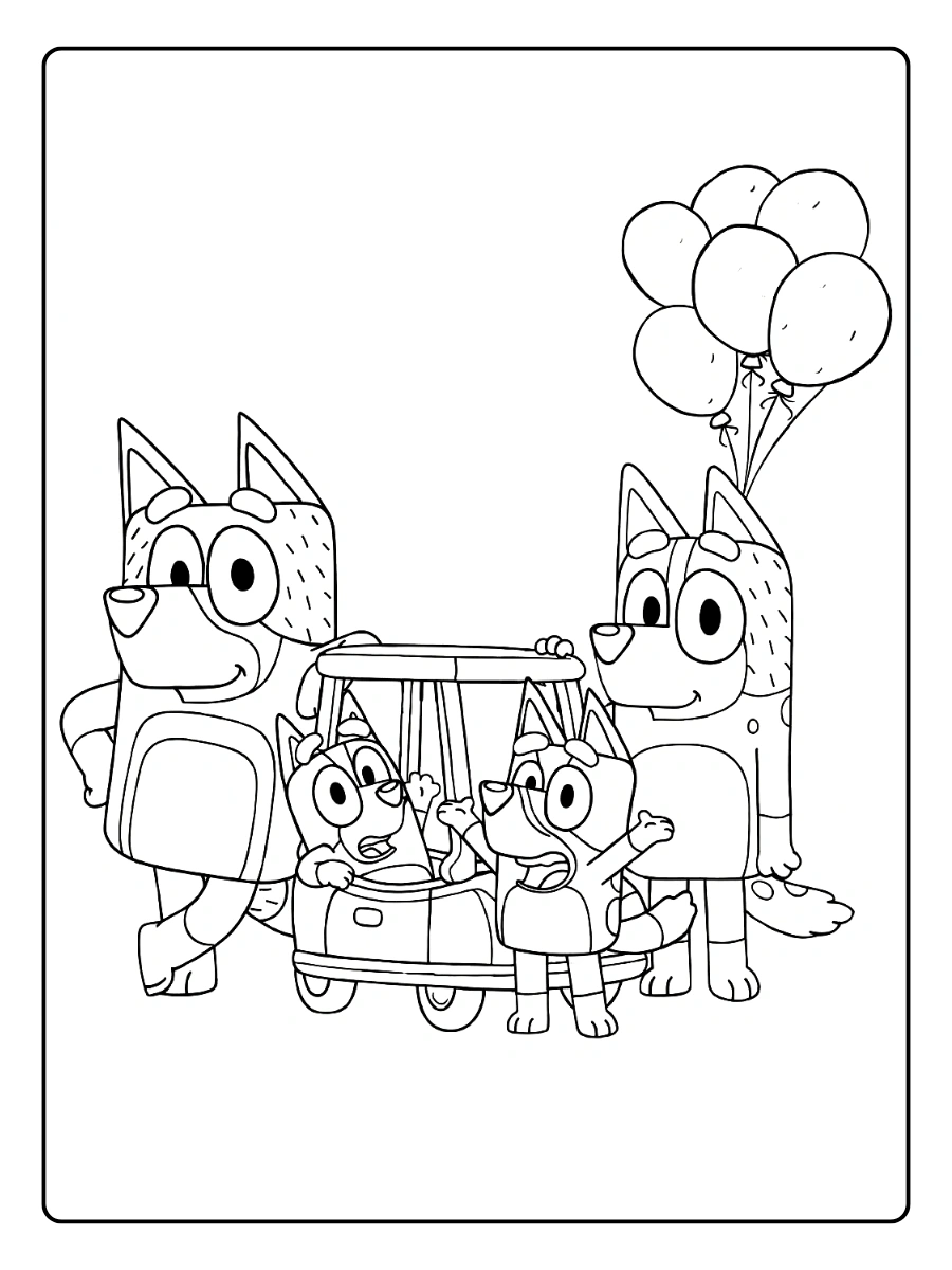 Coloriage Bluey Famille (6)