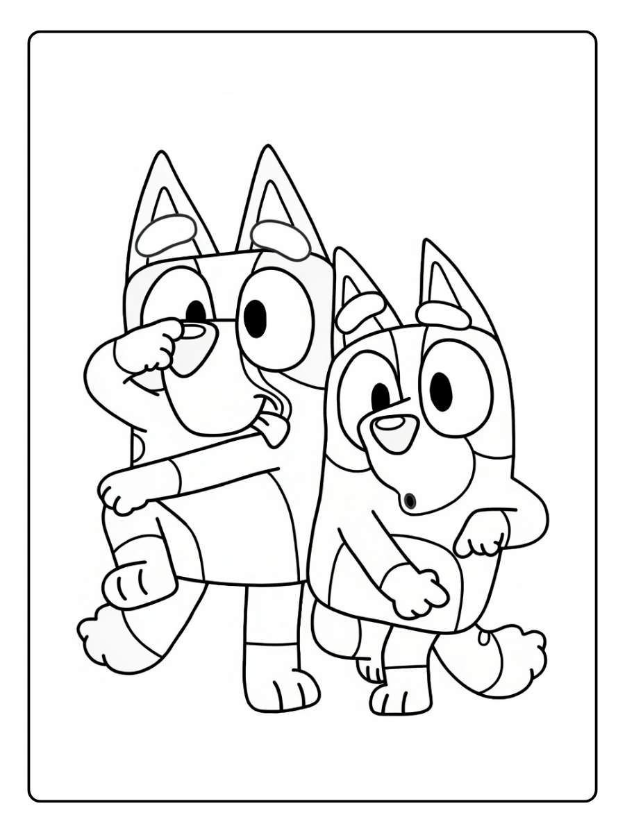 Coloriage Bluey et Bingo (10)