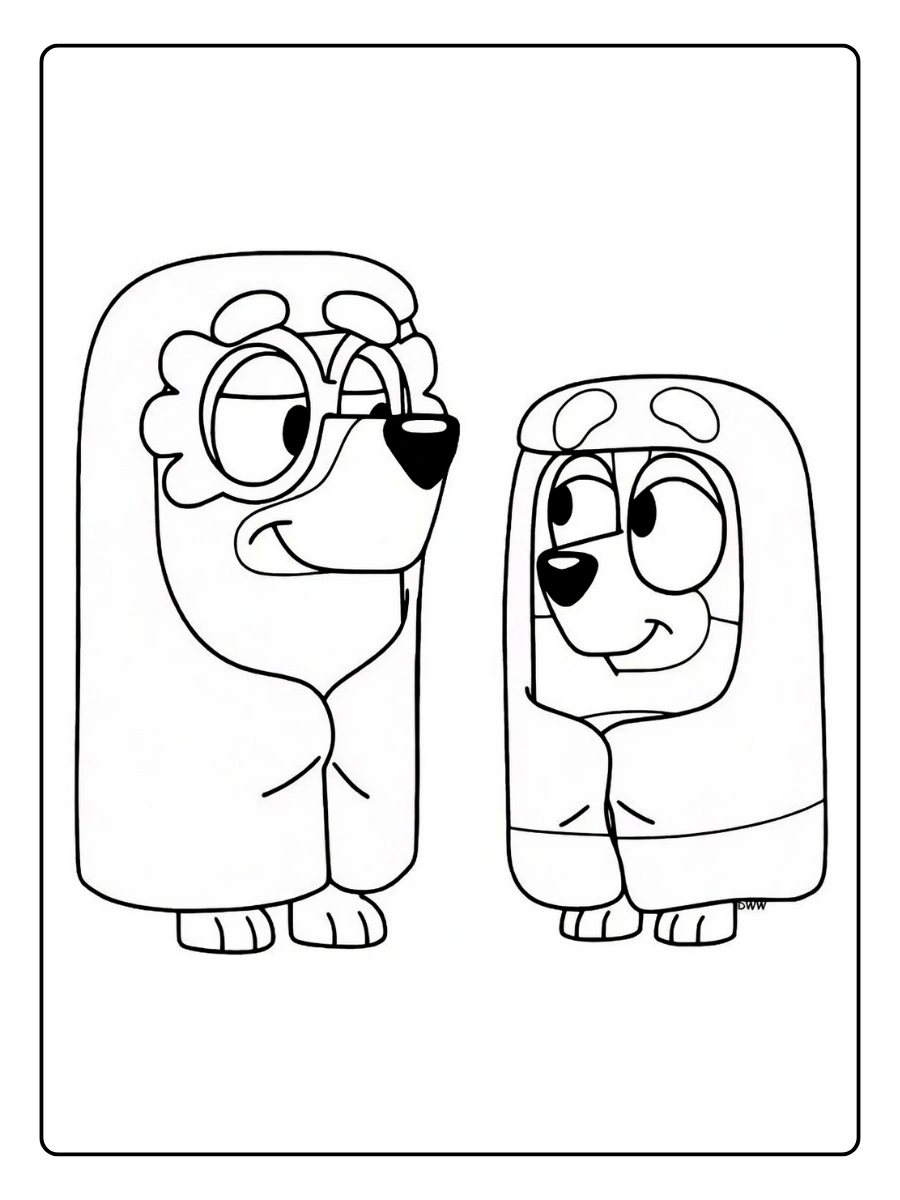 Coloriage Bluey et Bingo (11)