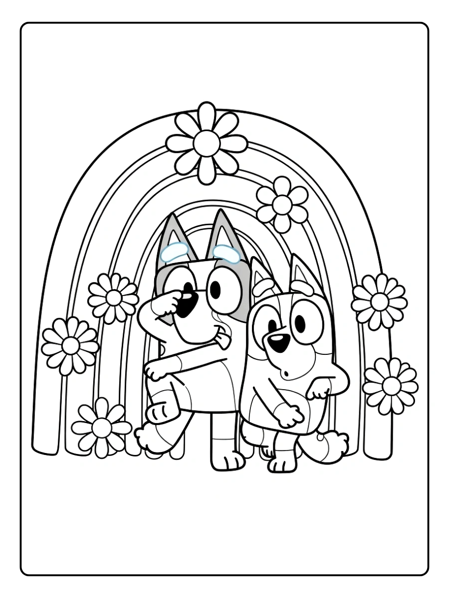 Coloriage Bluey et Bingo (4)