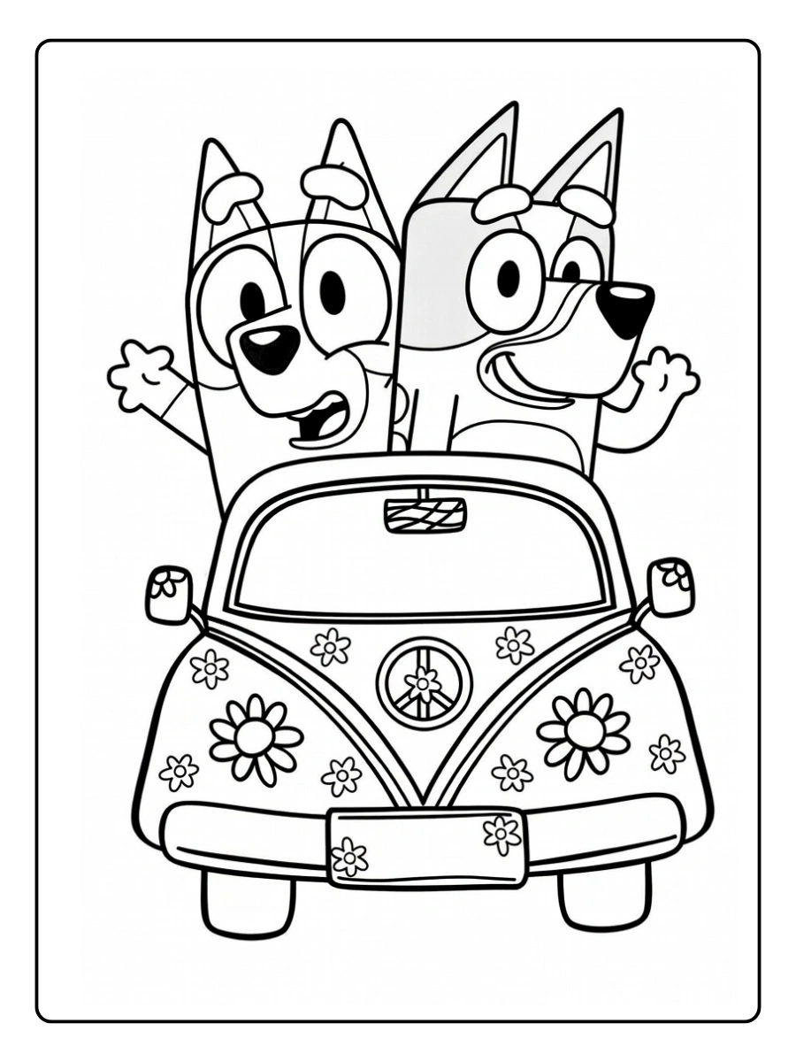 Coloriage Bluey et Bingo (5)