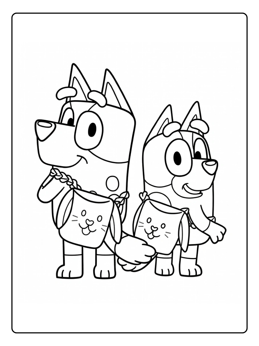 Coloriage Bluey et Bingo (6)