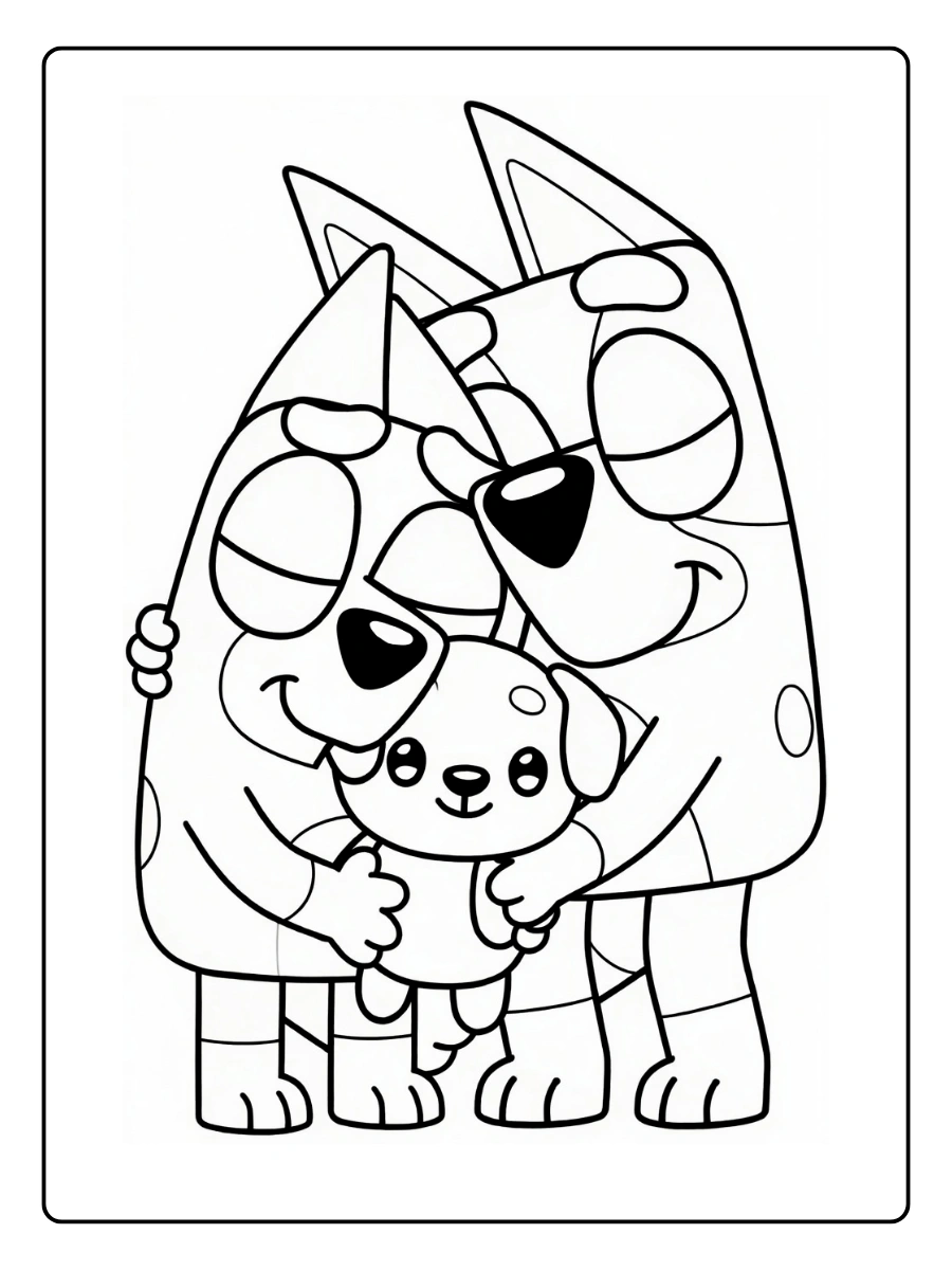 Coloriage Bluey et Bingo (7)