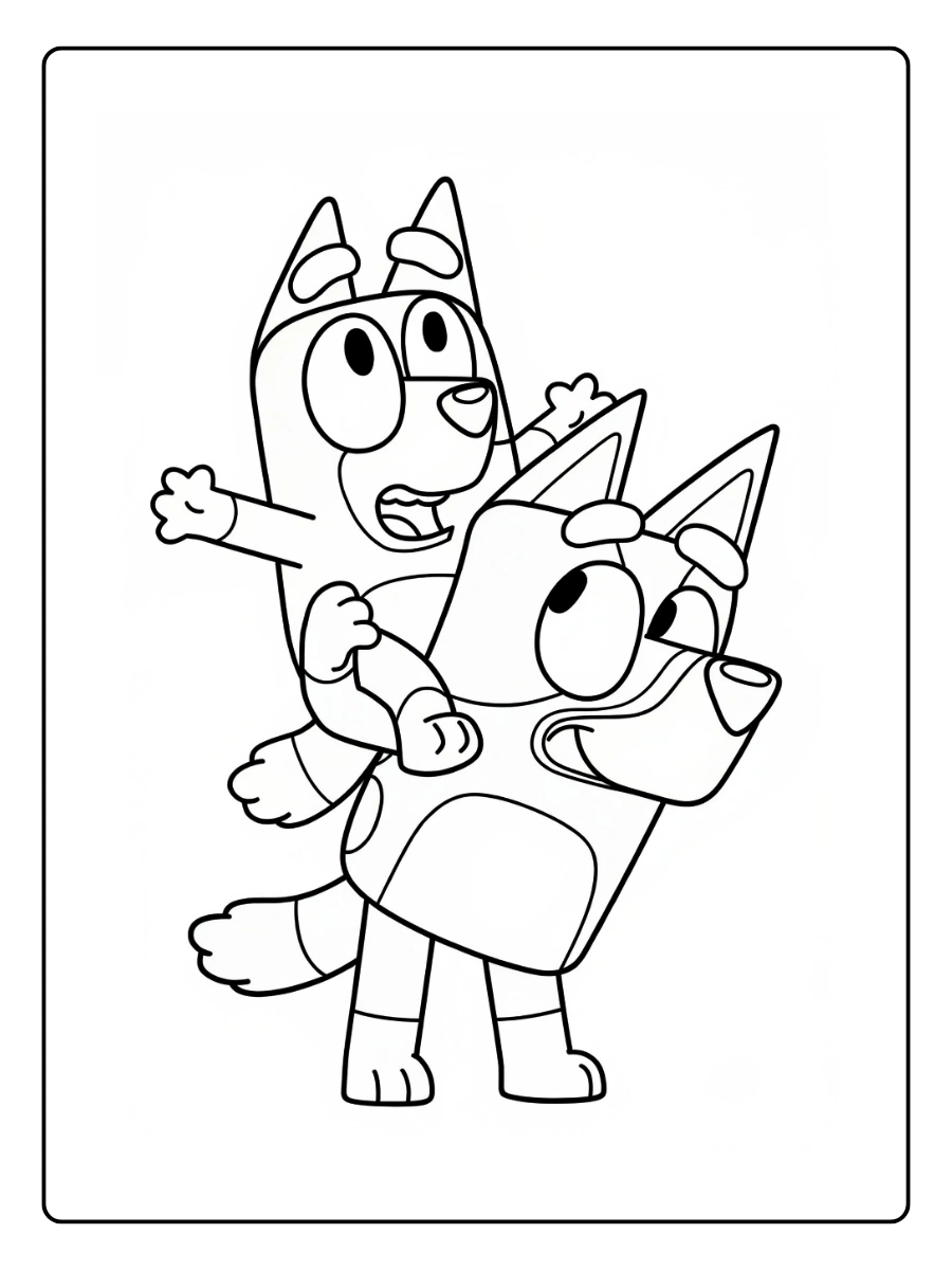 Coloriage Bluey et Bingo (8)