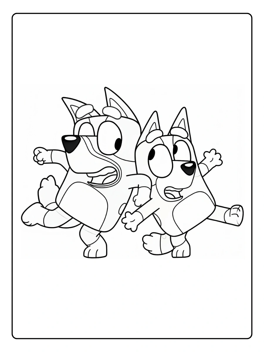 Coloriage Bluey et Bingo (9)
